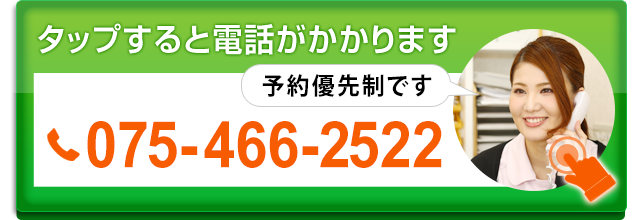 タップすると電話がかかります tel:075-466-2522